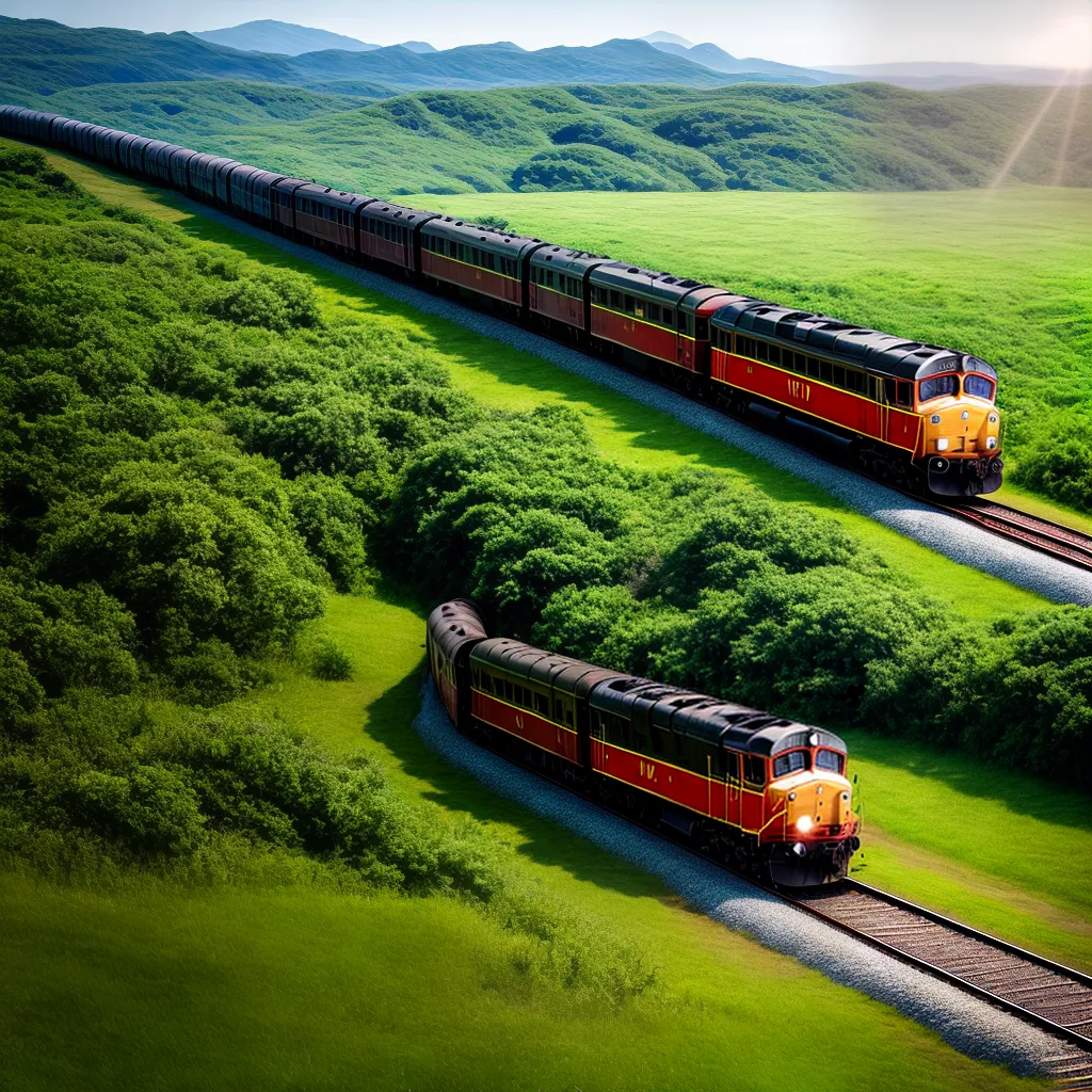 Trem de Emoções: Saiba o que significa sonhar com viagens de trem 5 Fotos trem vintage paisagem verde aventura