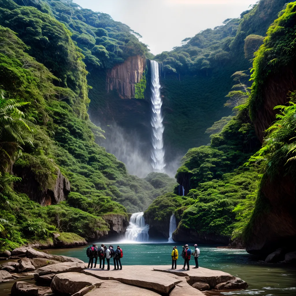 Fotos trilha cachoeira floresta brasil sustentavel