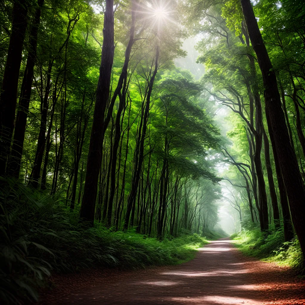 Conexão com o divino: Qual o significado de sonhar com trilhas 5 Fotos trilha floresta luz espiritualidade
