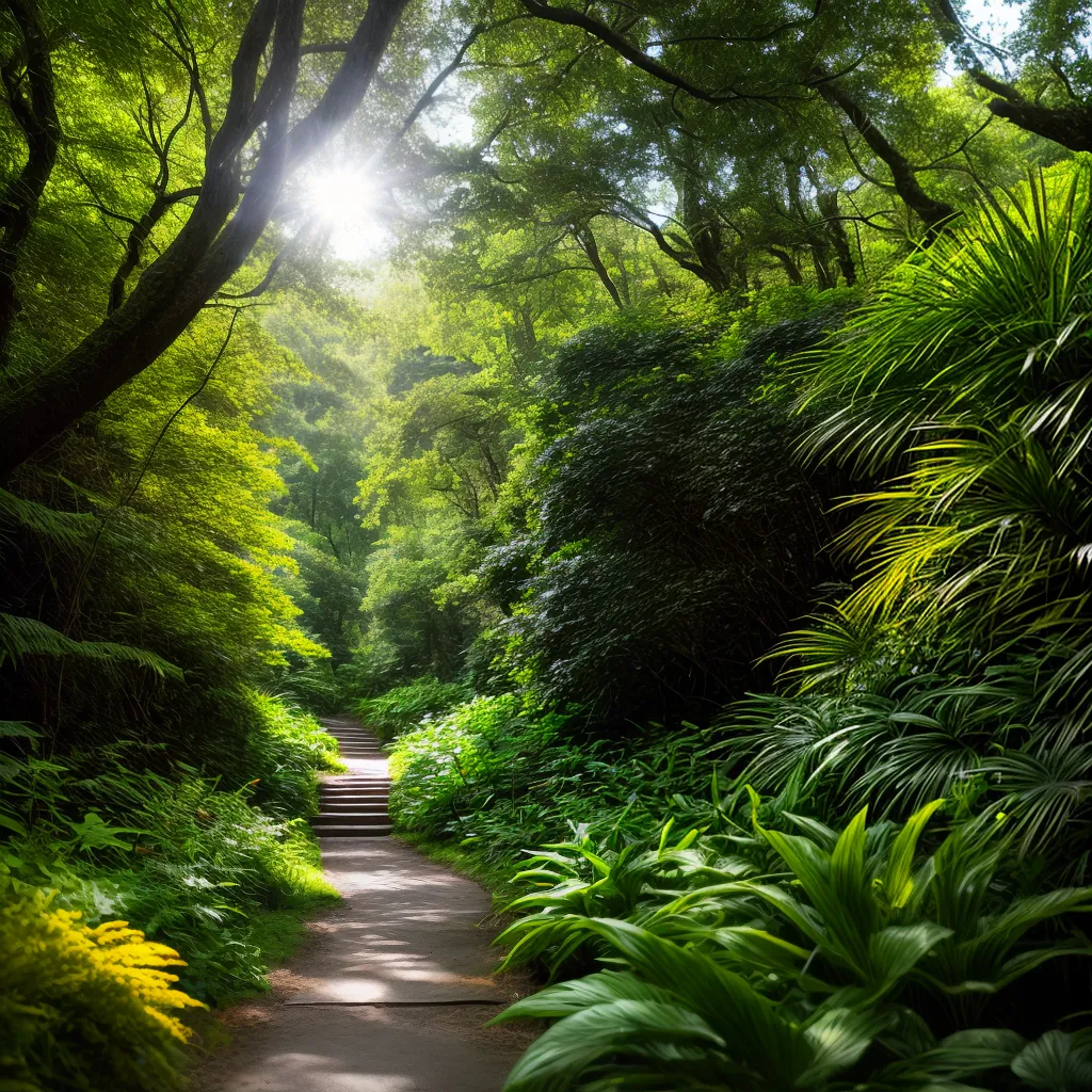 Conexão com o divino: Qual o significado de sonhar com trilhas 3 Fotos trilha floresta luz natureza espiritualidade