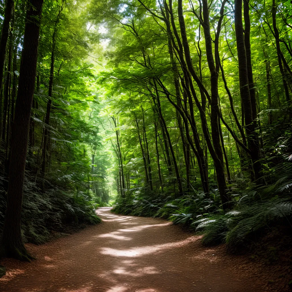 Descubra o Indubitável Significado de Sonhar com Trilhas 2 Fotos trilha floresta raios sol descobertas