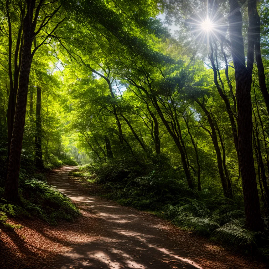 Fotos trilha floresta sombra luz aventura