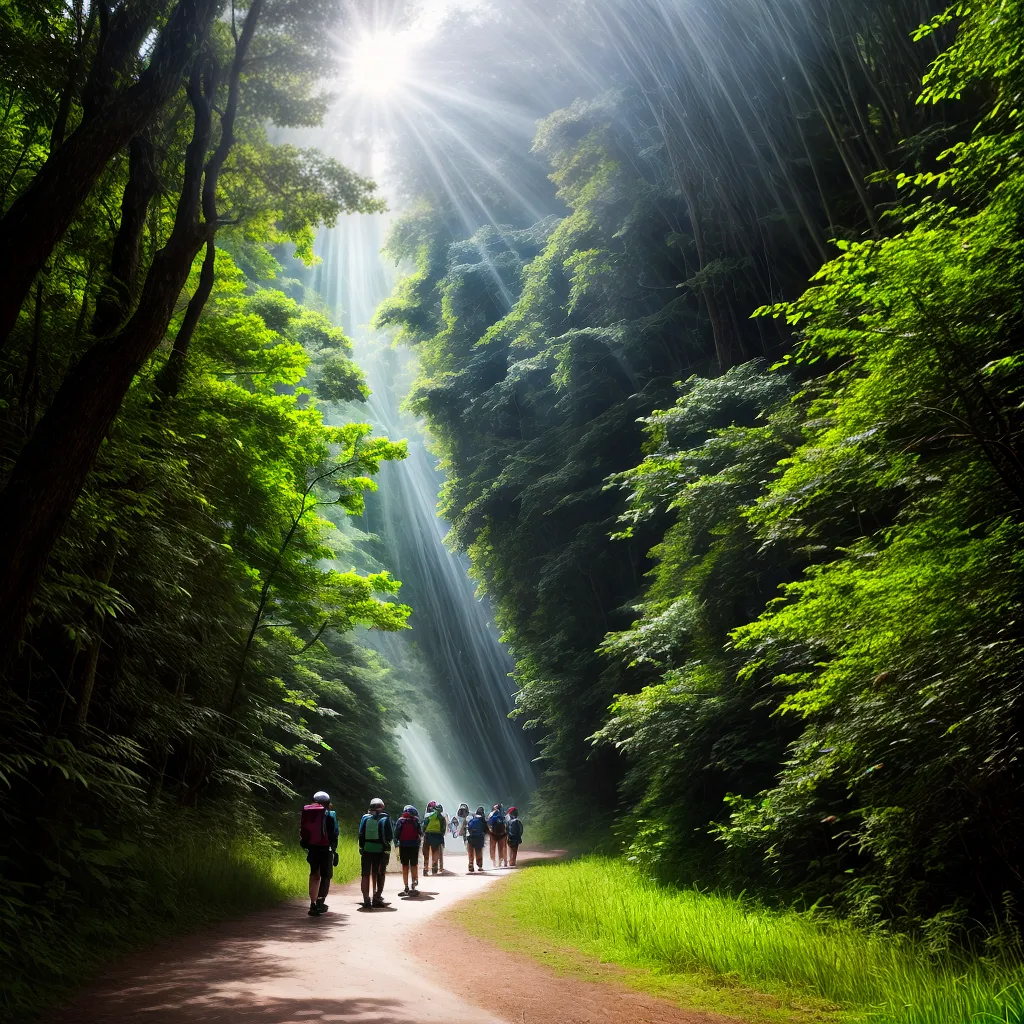 Fotos trilha floresta verde ecoturismo