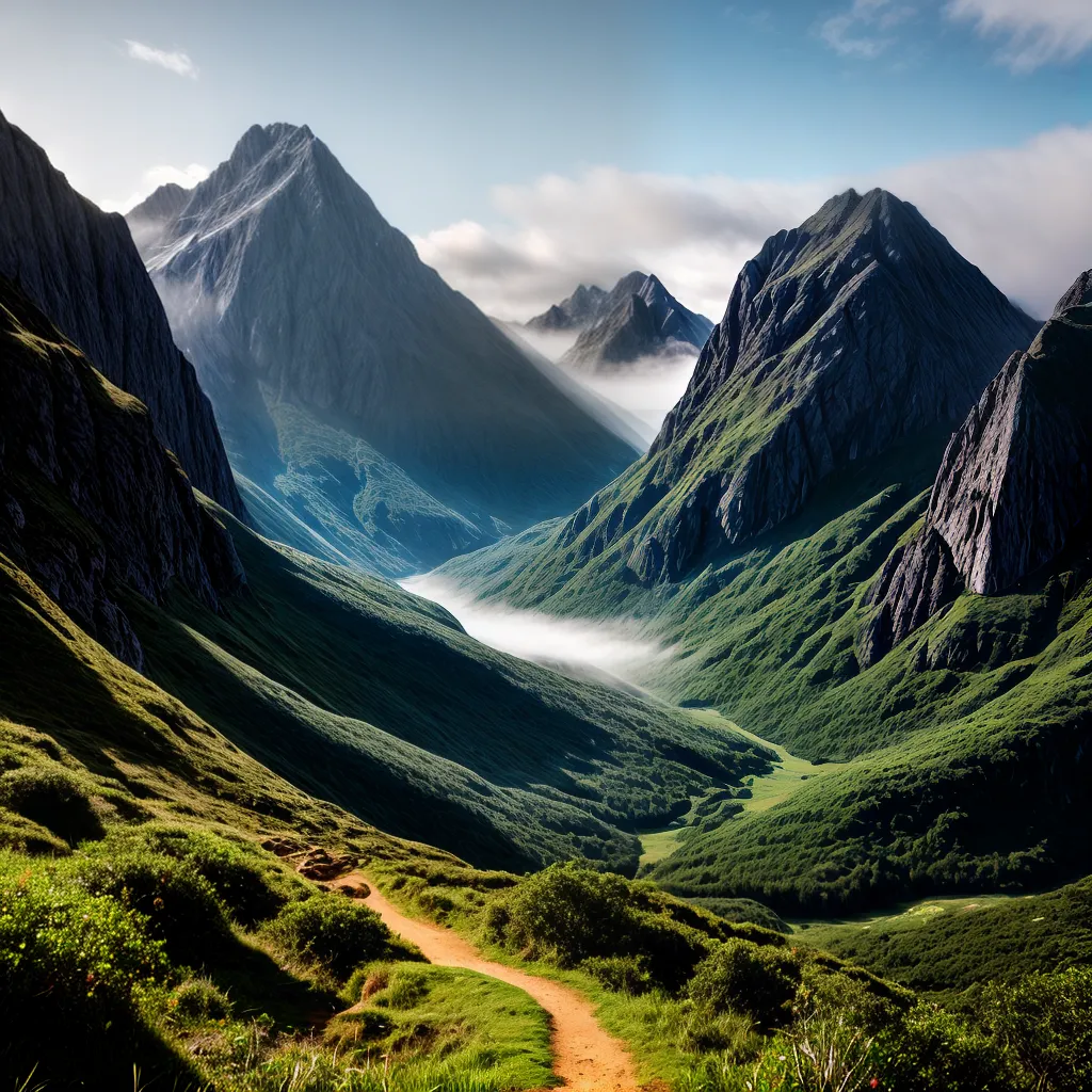 Conexão com a Natureza: Qual o Significado de Sonhar com Trilhas e Montanhas? 3 Fotos trilha montanha nevoa aventura natureza