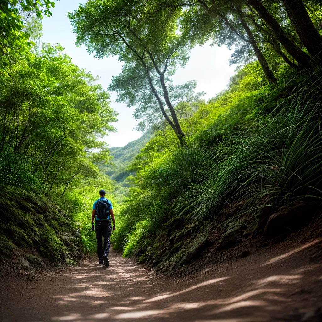 Descubra o Significado dos seus Sonhos com Trilhas e Aventura na Fazenda. 2 Fotos trilha montanha sinal verde ceu sonhos