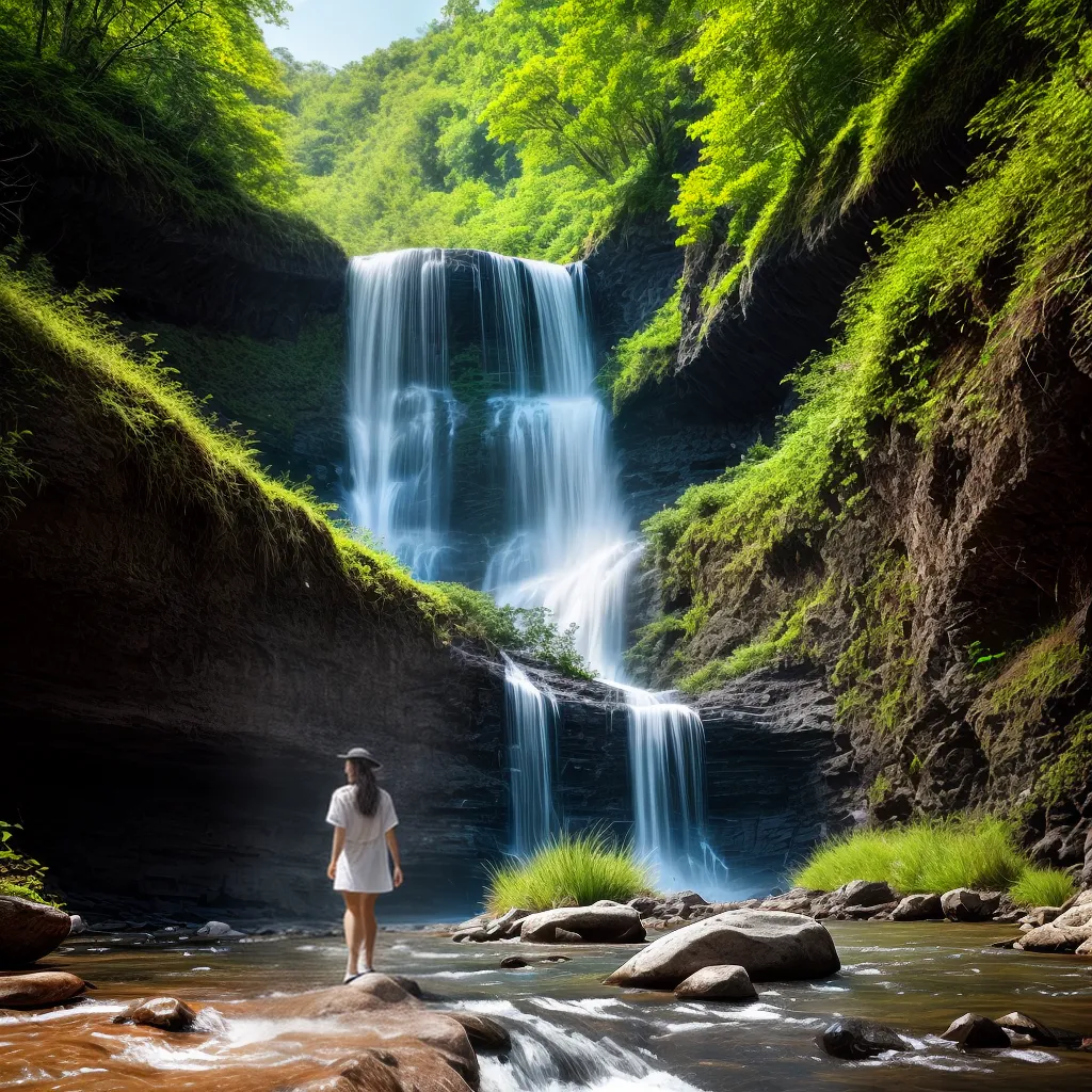 Turismo Sustentável: Explorando a Fragilidade Humana e a Busca pela Felicidade Plena nos Lugares 6 Fotos trilha natureza queda agua flor