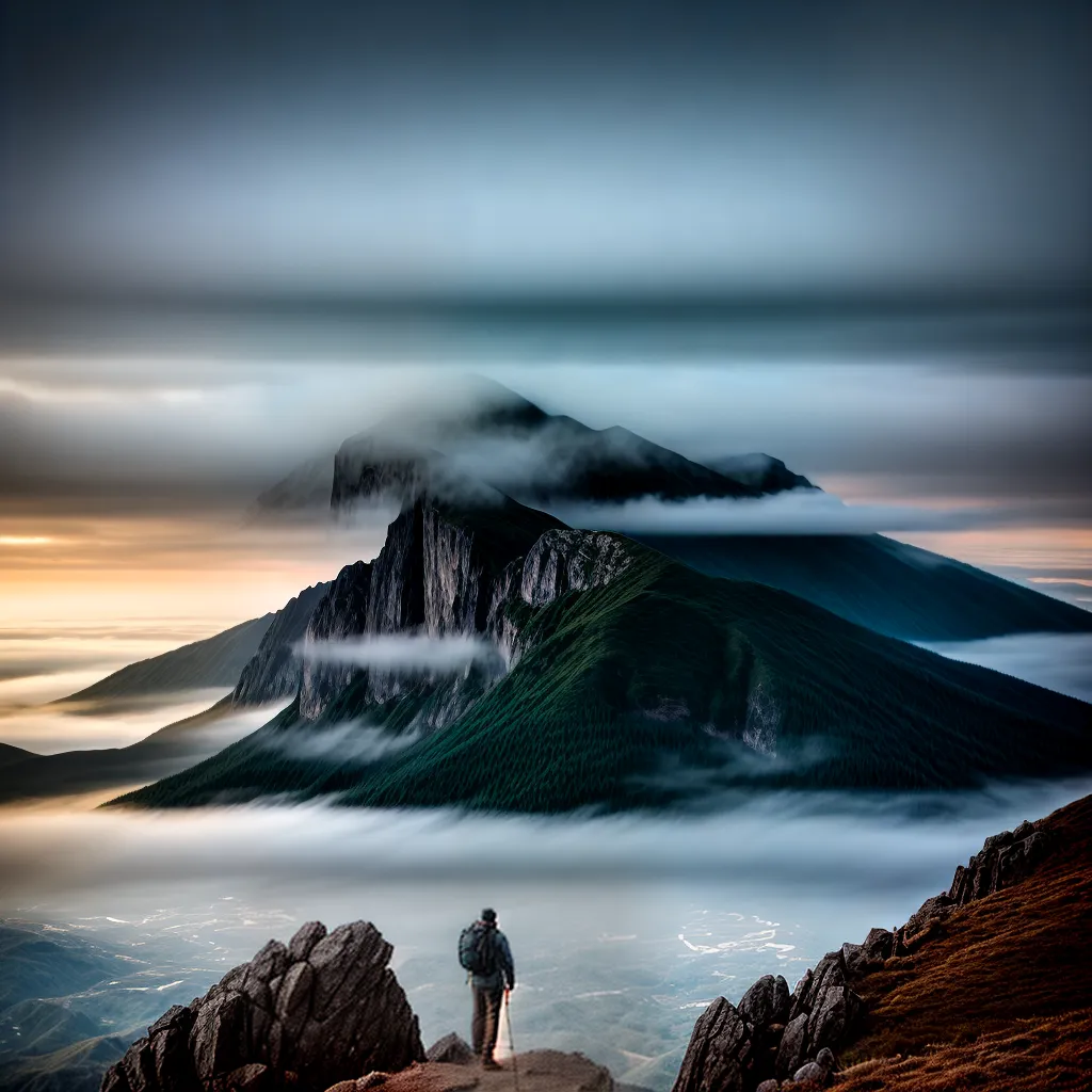 Descubra o Significado dos Sonhos com Caminhadas e Tempestades 6 Fotos trilha pico tempestade paisagem sonho