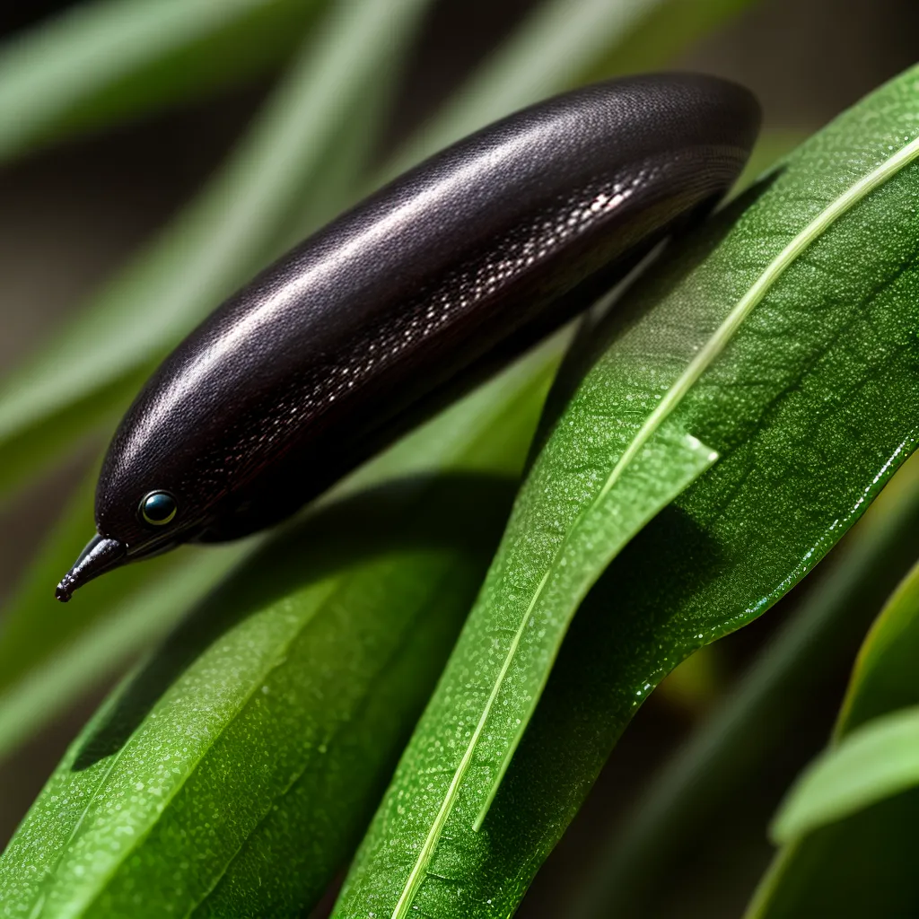 Fotos trilha slimy slug folha verde