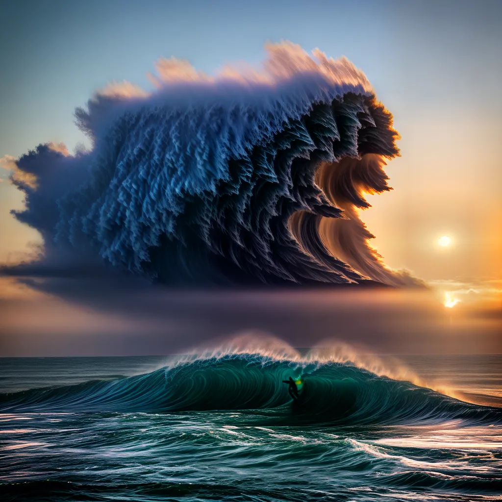 Fotos tsunami onda destruicao cidade