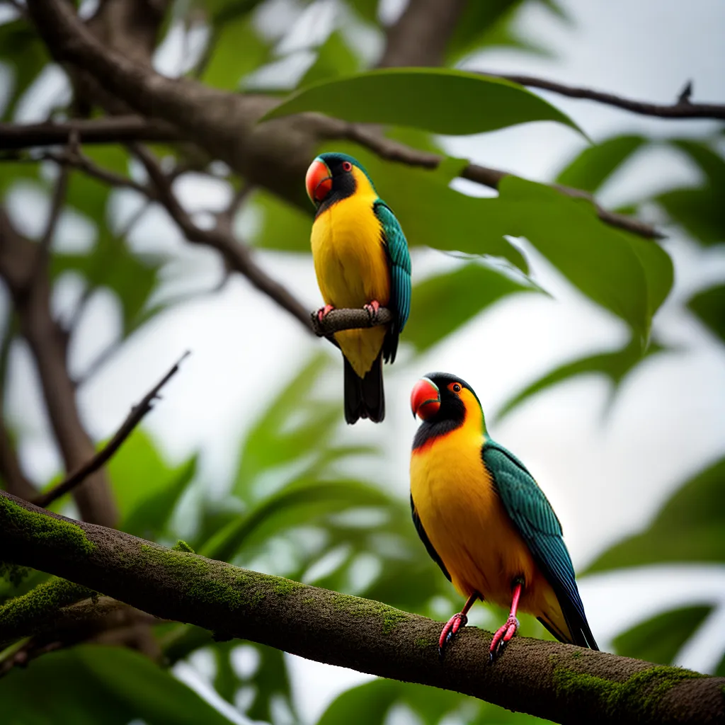 Fotos tucano colorido ramo ceu natureza
