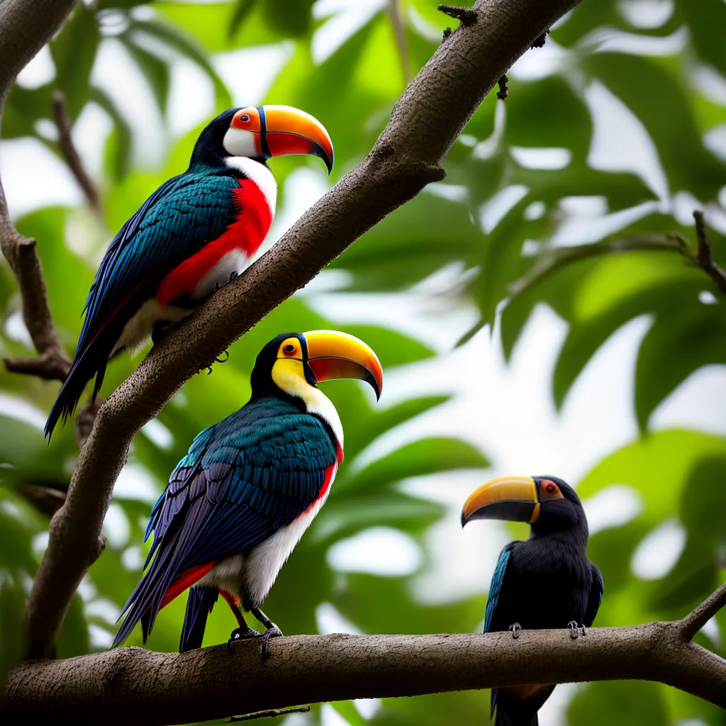 Título 2: O Simbolismo por Trás dos Sonhos com Aves Brasileiras 3 Fotos tucano ilustracao natureza brasil