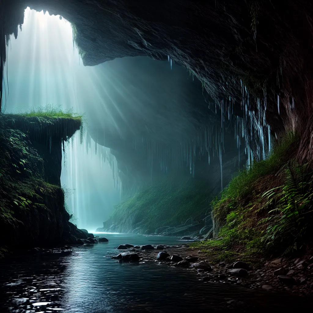 Lagos subterrâneos e sonhos profundos: o que significa sonhar com água 6 Fotos tunel subterraneo agua luz misterio