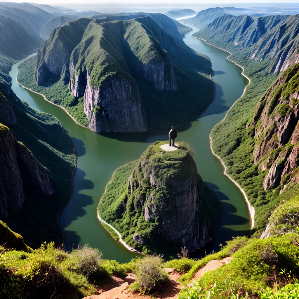 Fotos turismo sustentavel montanha vista rio