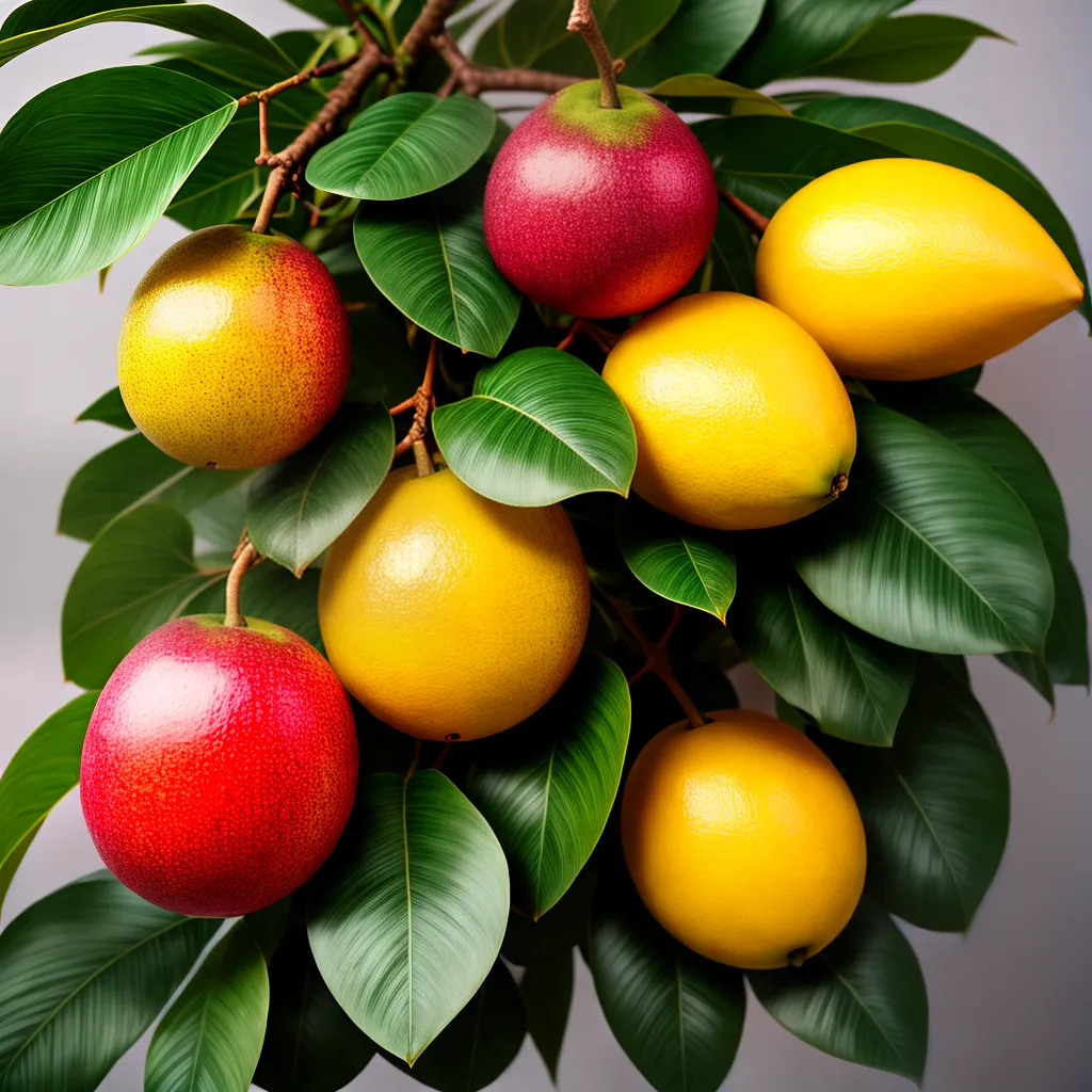 Descubra o Significado de Sonhar com a Fruta Umbu. 4 Fotos umbu fruta madura fatiada folhas tropicais