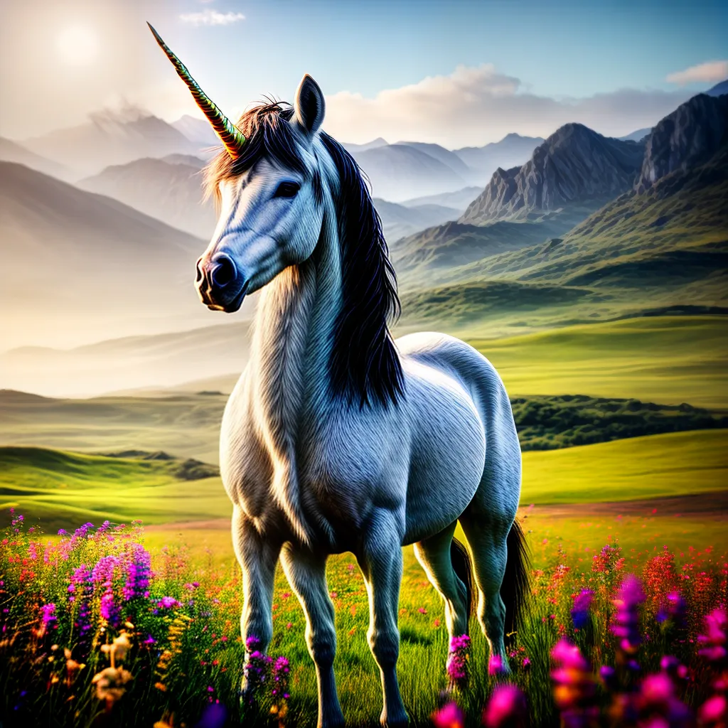Unicórnio: O que significa sonhar com essa criatura mítica? 6 Fotos unico campo flores magia 1