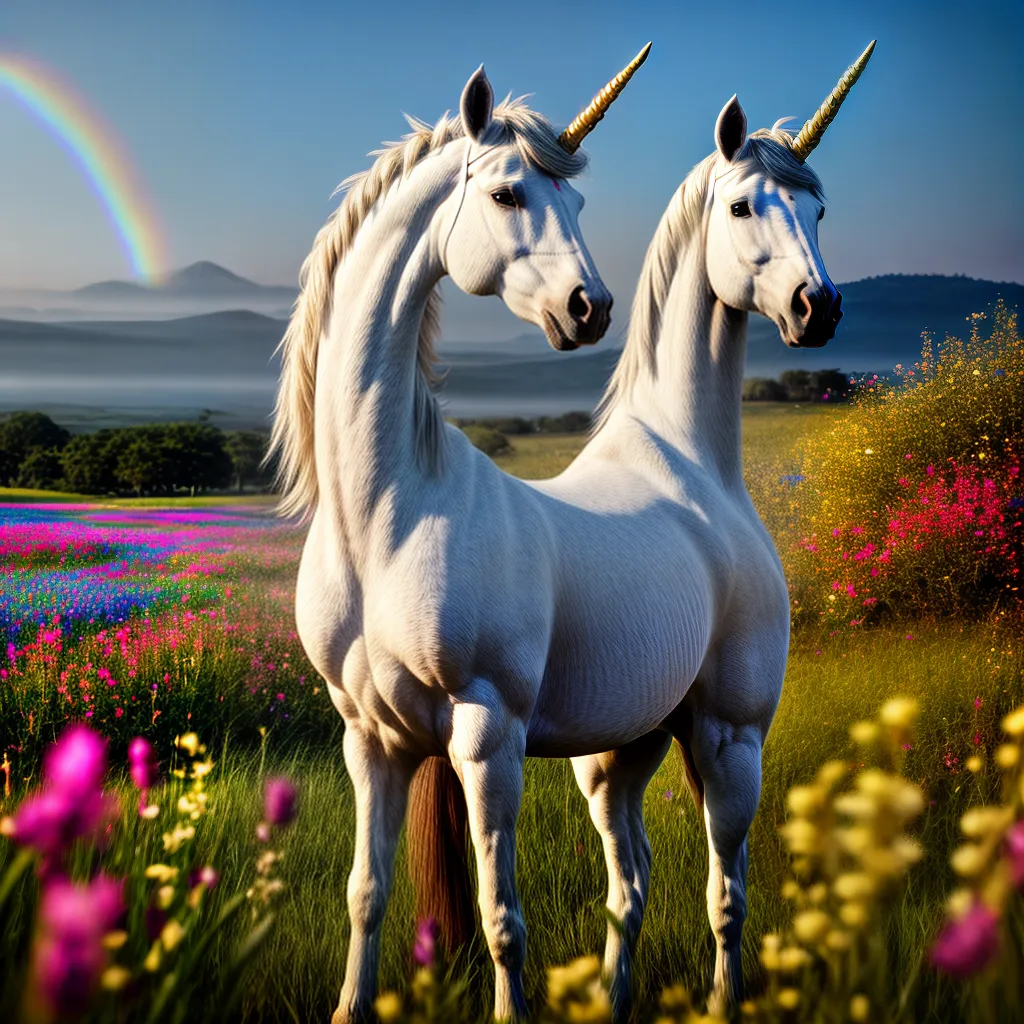 Desvendando o Simbolismo do Unicórnio nos Sonhos 2 Fotos unicorn campo flores arcoiris