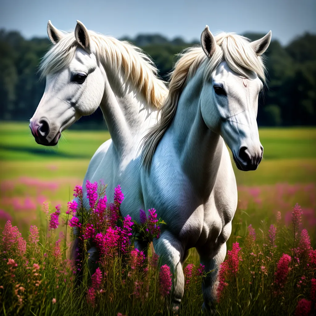 Fotos unicornio arcoiris magia campo flor 1
