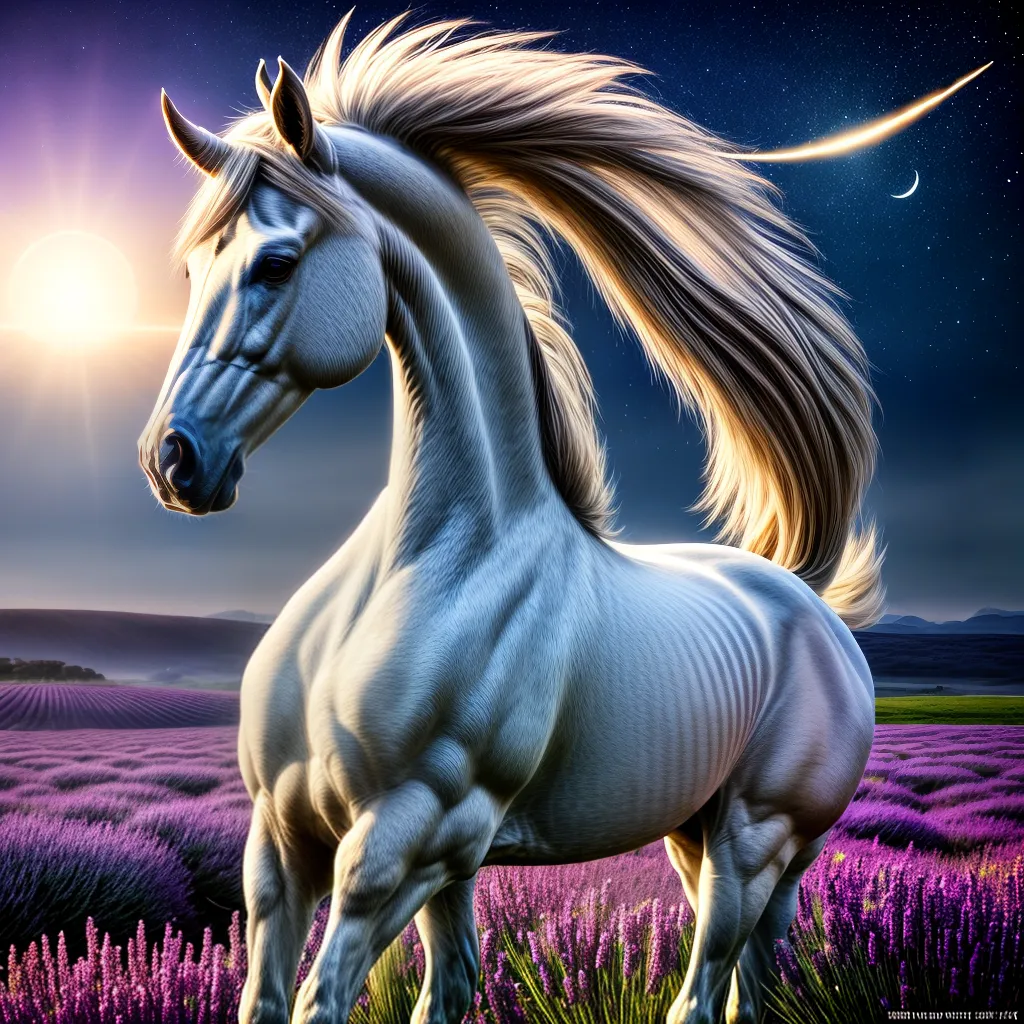 Fotos unicornio asas lavanda estrelas lua