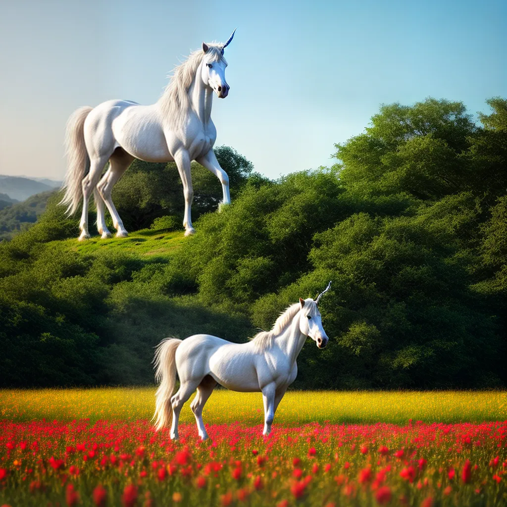 Unicórnio Branco: O Significado por Trás do Sonho 2 Fotos unicornio branco campo flores 2