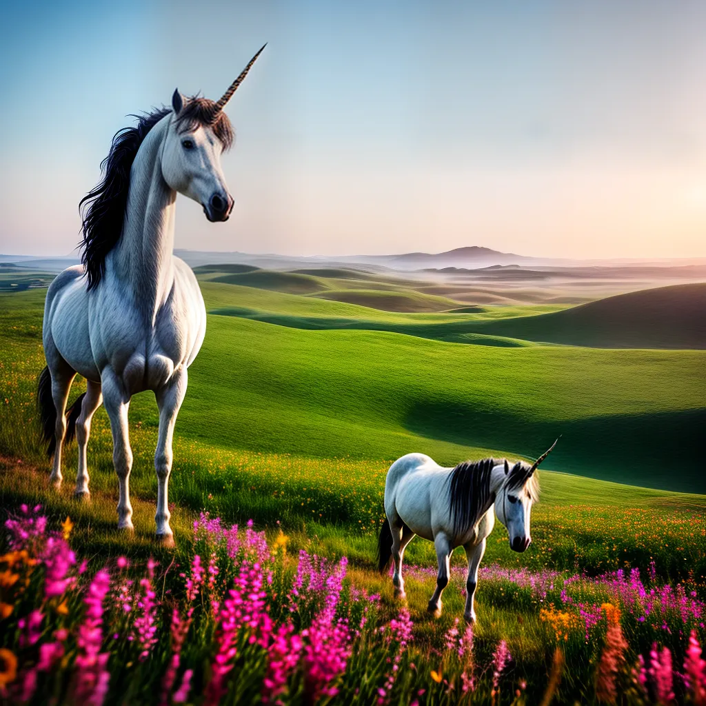 O Que Simboliza Sonhar com um Unicórnio? 3 Fotos unicornio campo flores brilho 3