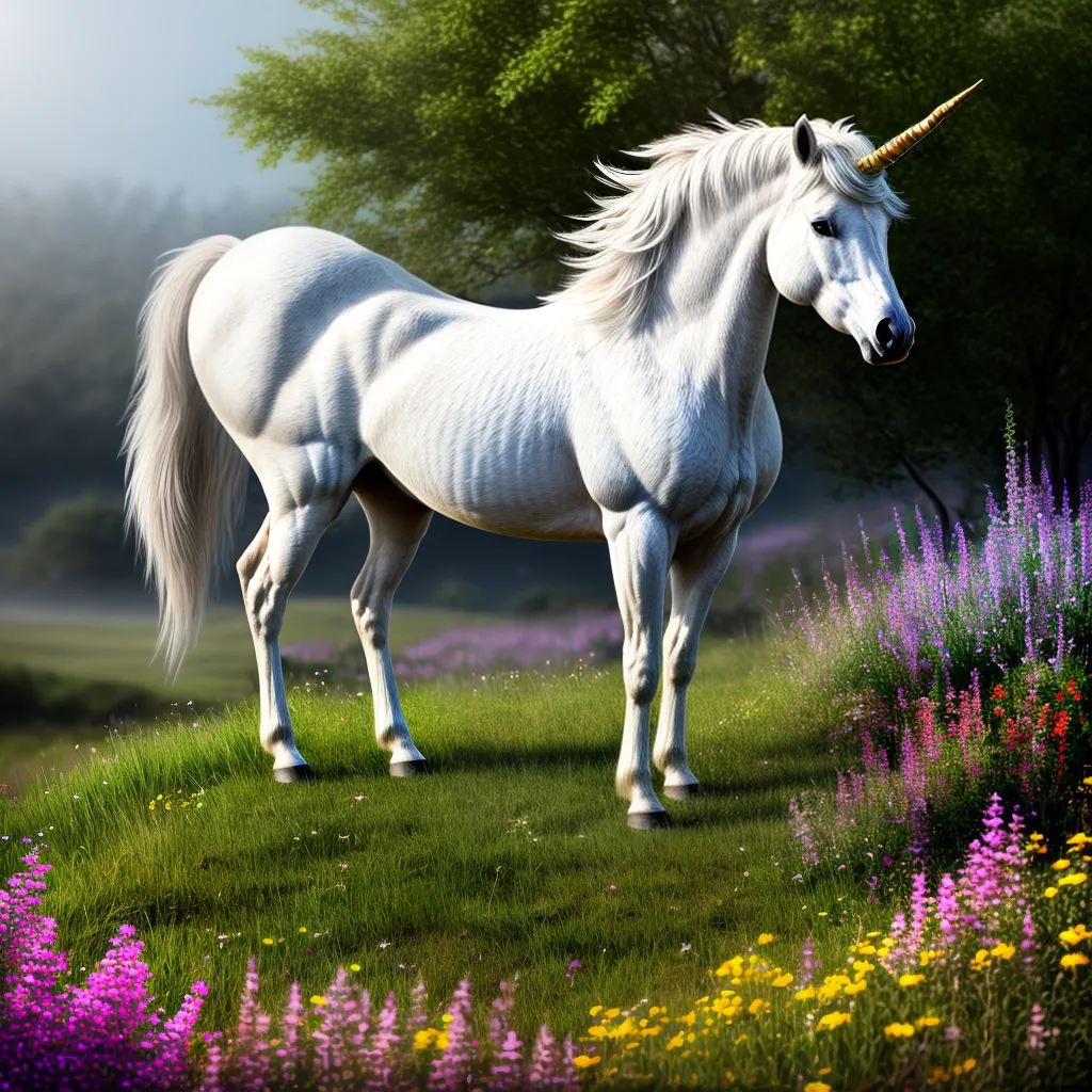 Sonhar com Unicórnio: Significado e simbolismo 3 Fotos unicornio campo flores brilho 4
