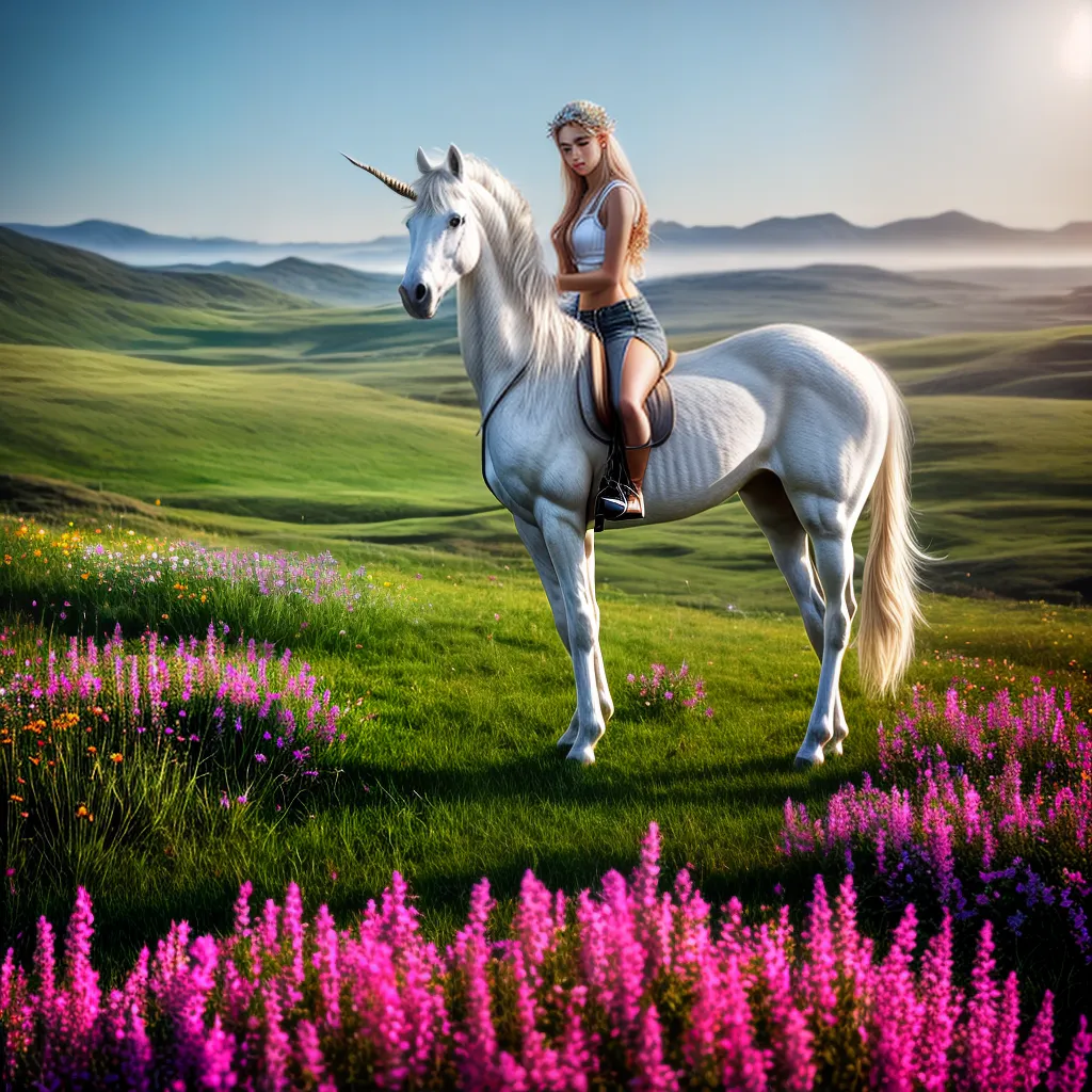 Sonhar com Unicórnio: Significado e simbolismo 4 Fotos unicornio campo flores brilho 5