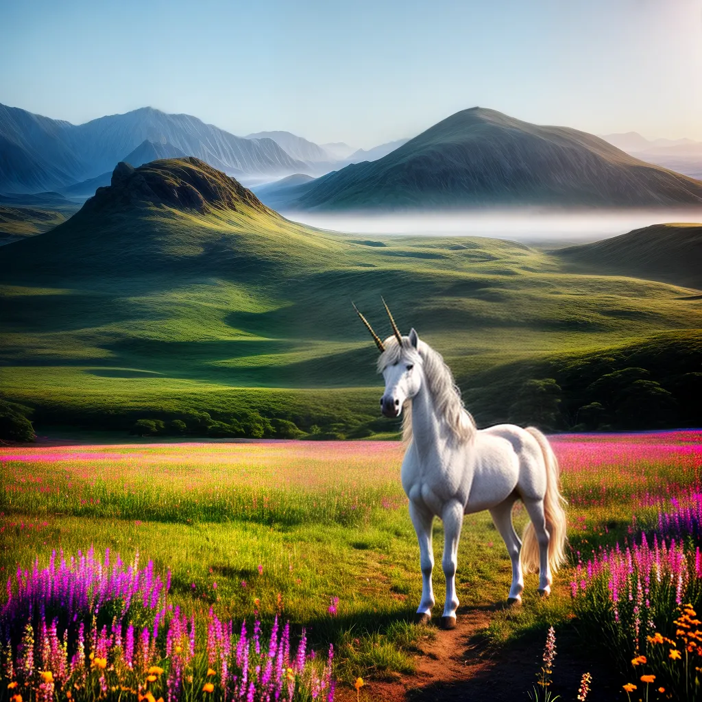 O Significado de Sonhar com Unicórnios 2 Fotos unicornio campo flores brilho magia 4