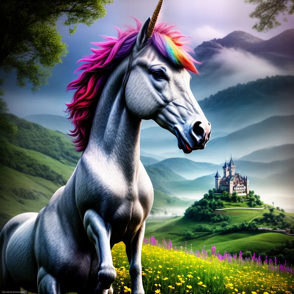 Unicórnio, Sonhos e Magia: O Significado por trás da Lenda 2 Fotos unicornio campo flores castelo magia 1