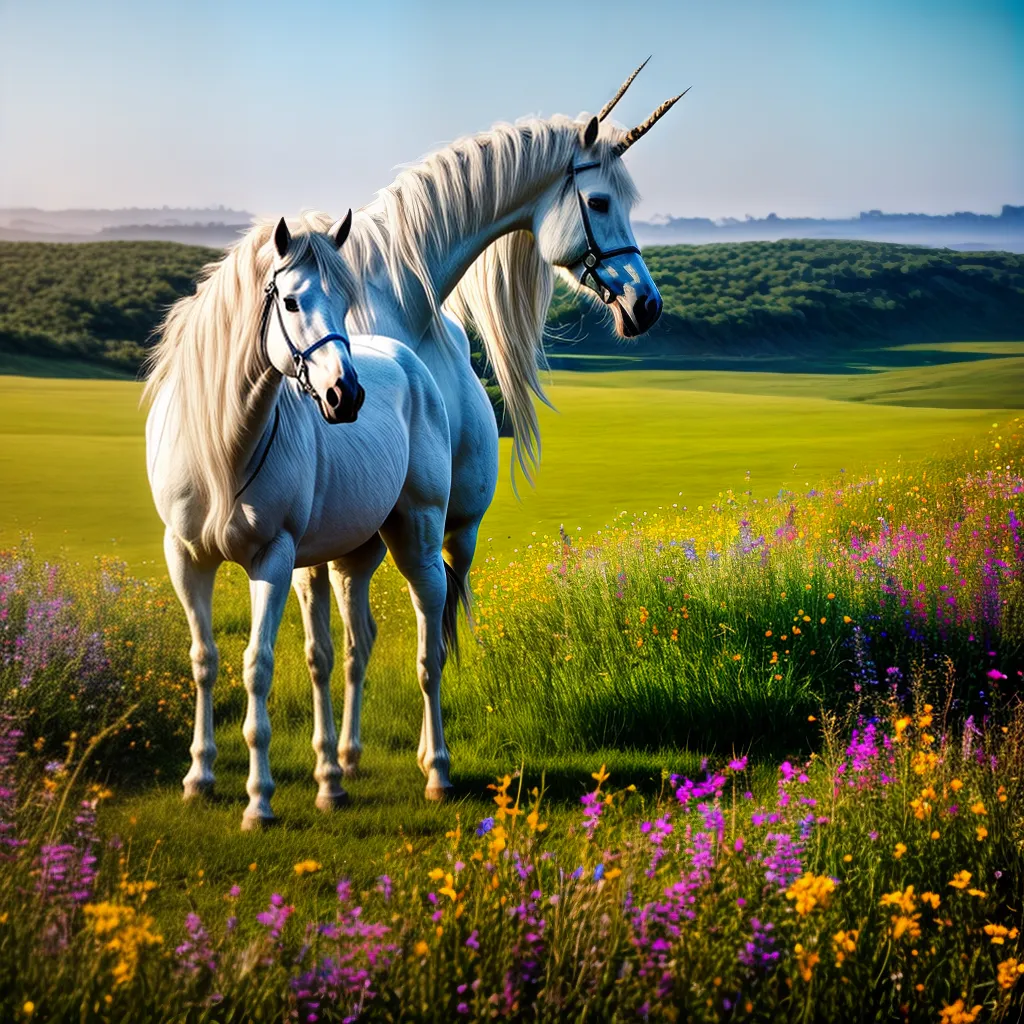 Fotos unicornio campo flores liberdade