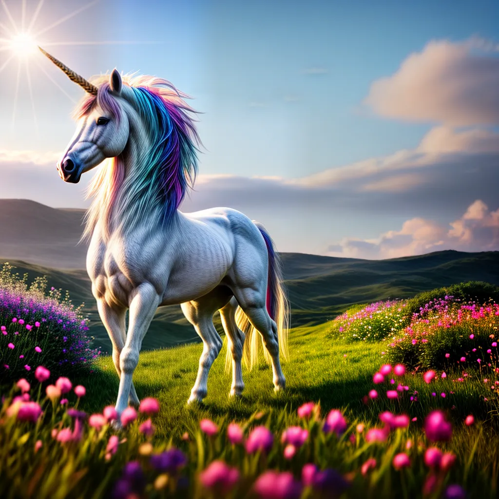 O Significado de Sonhar com Animais Fantásticos 4 Fotos unicornio campo flores magia 16