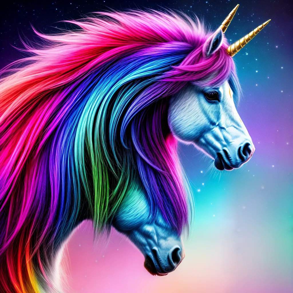 Fotos unicornio colorido imaginacao fundo abstrato