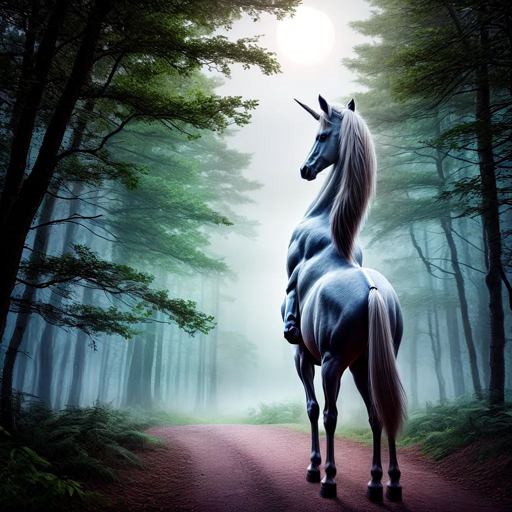 Fotos unicornio floresta magica estrelas 1