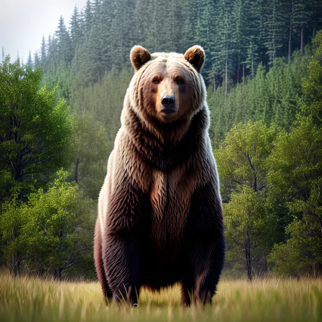 Fotos urso grizzly sonho floresta
