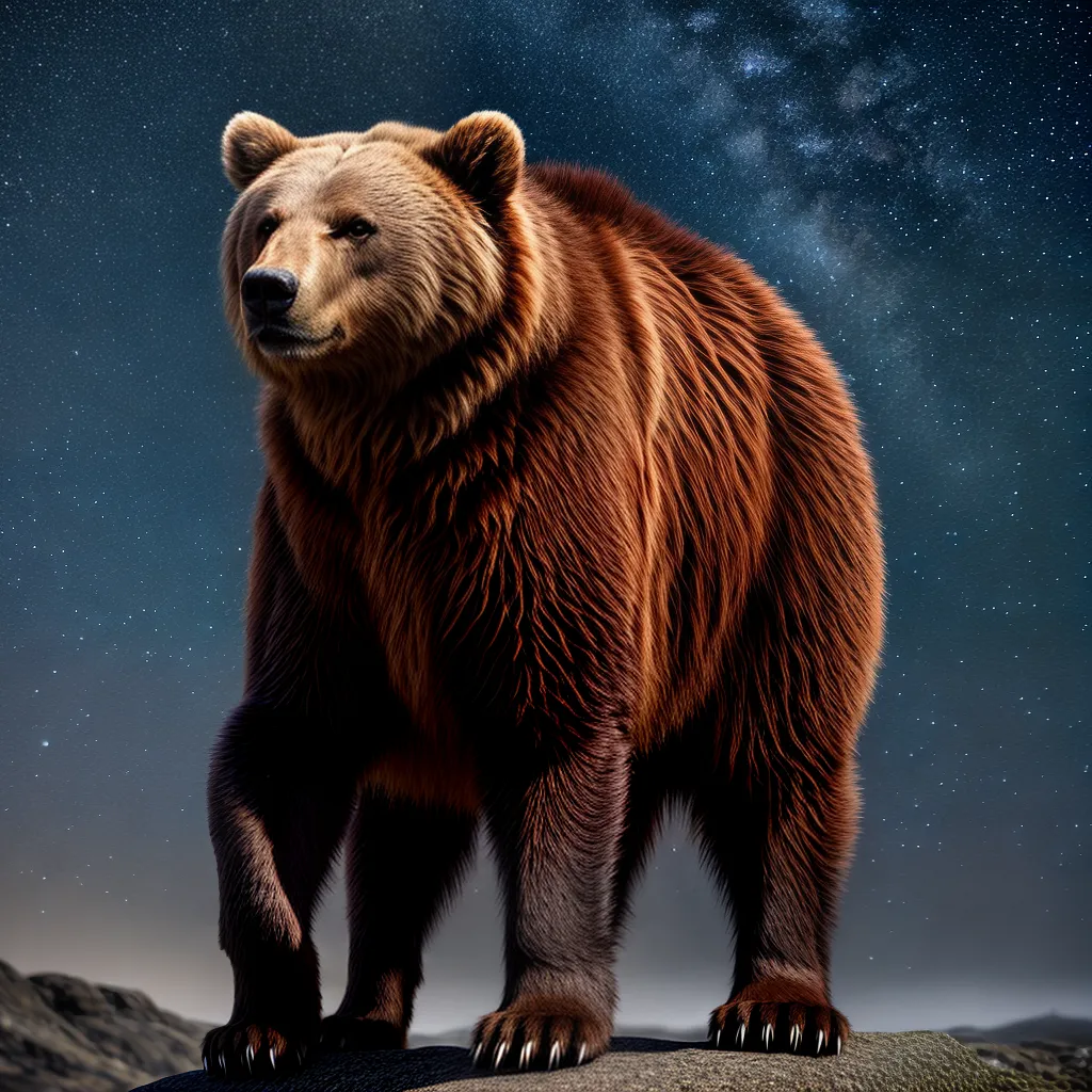 Fotos urso lua estrelas natureza instinto