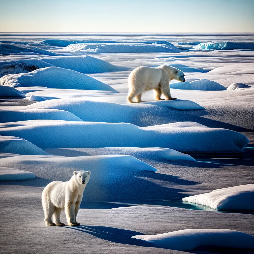 Fotos urso polar gelo forca adaptabilidade