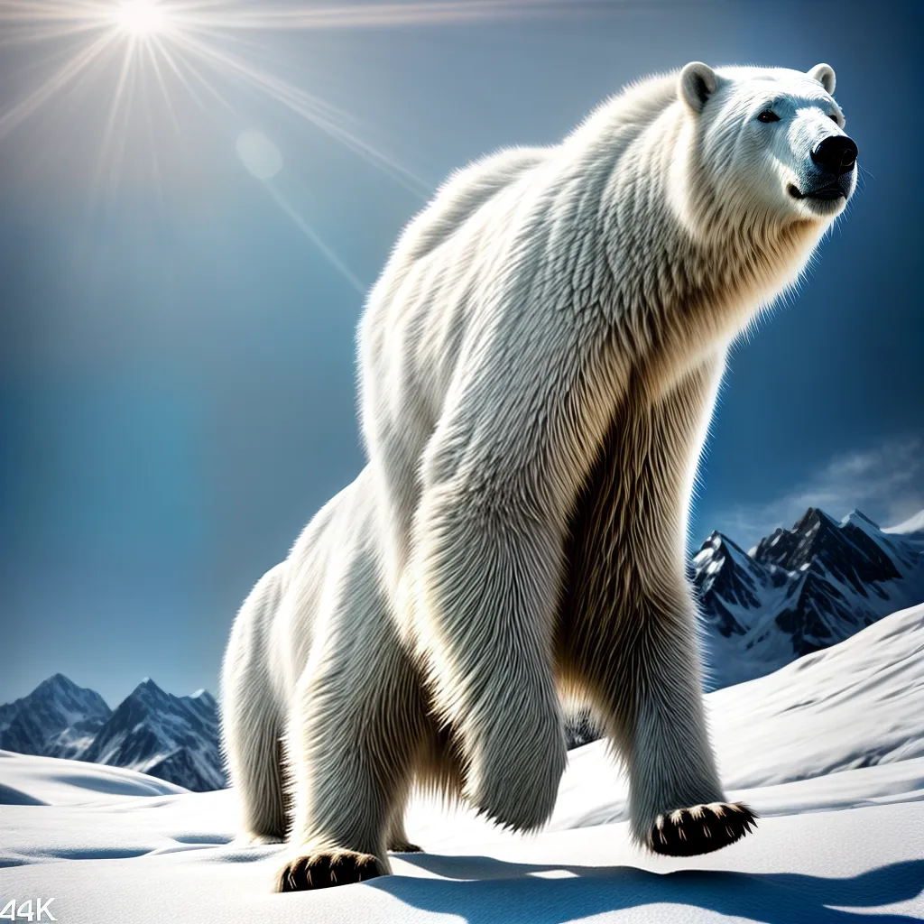 Fotos urso polar gelo forca adaptacao 1