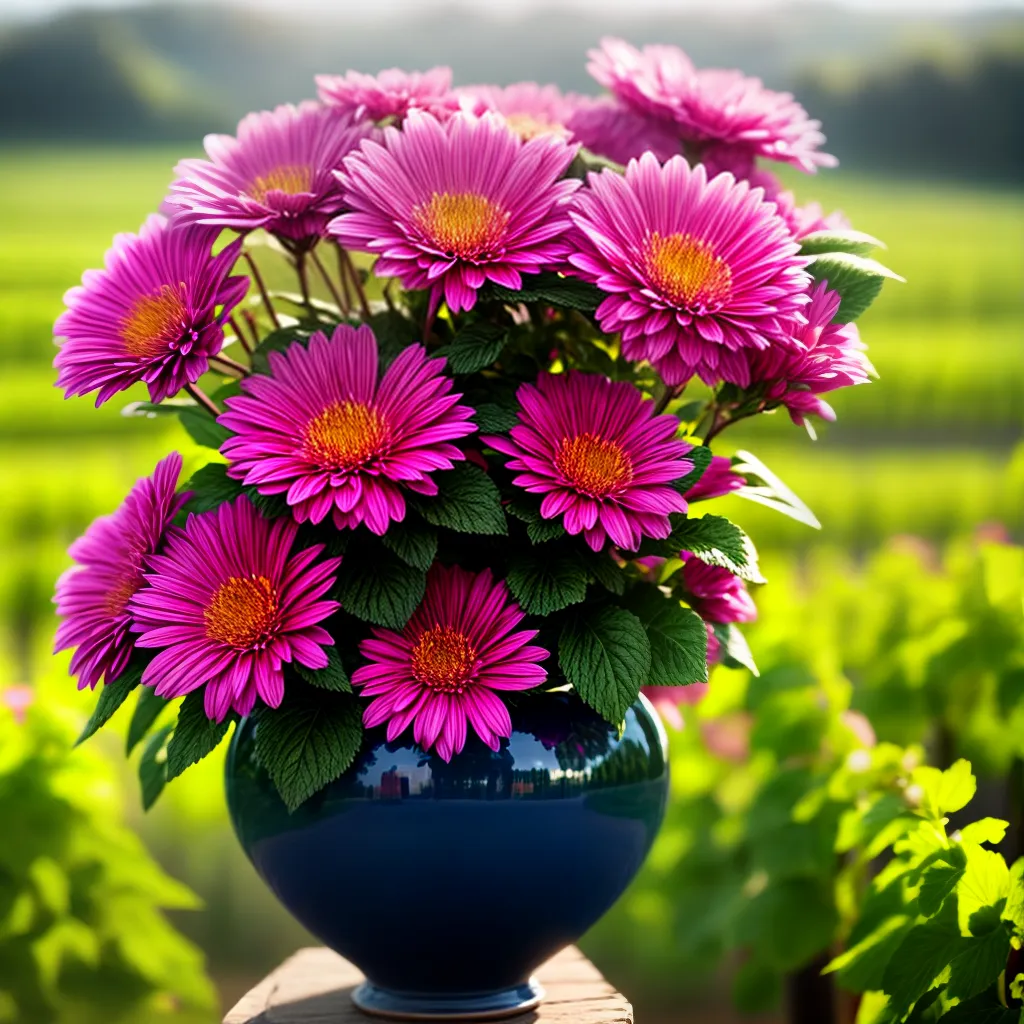 Qual é o Significado de Sonhar com um Vaso de Flores em um Vinhedo? 5 Fotos vaso flores vinicola prosperidade