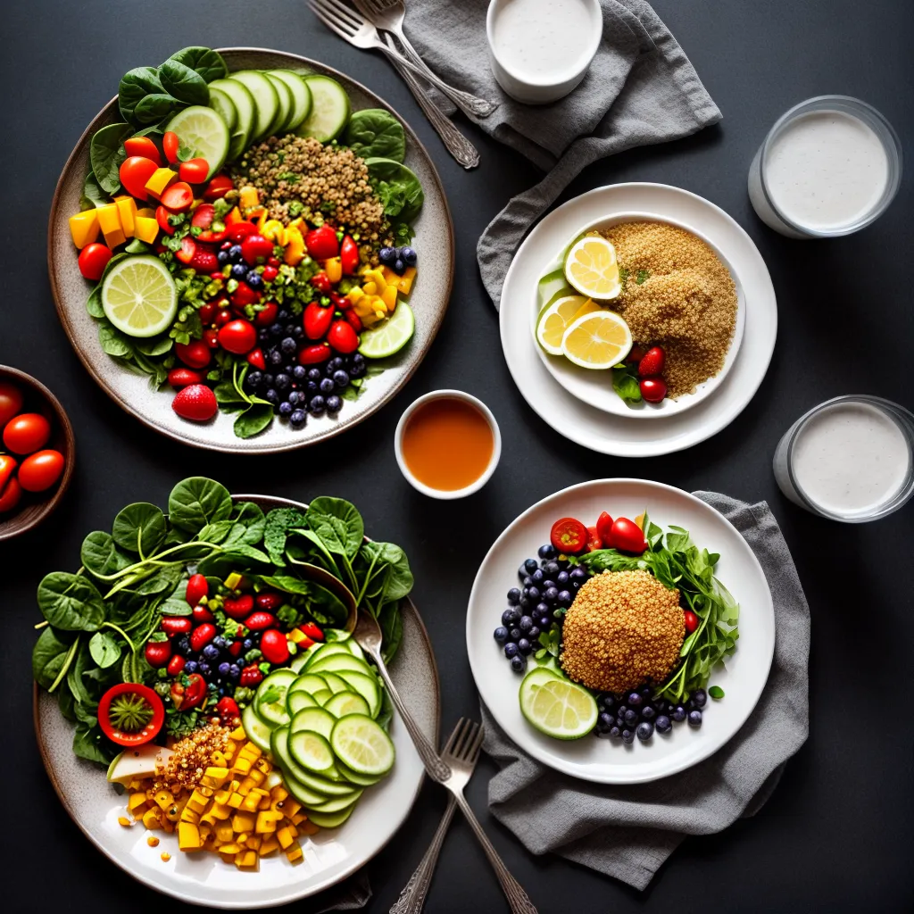 Fotos vegetarianismo comida saudavel cores