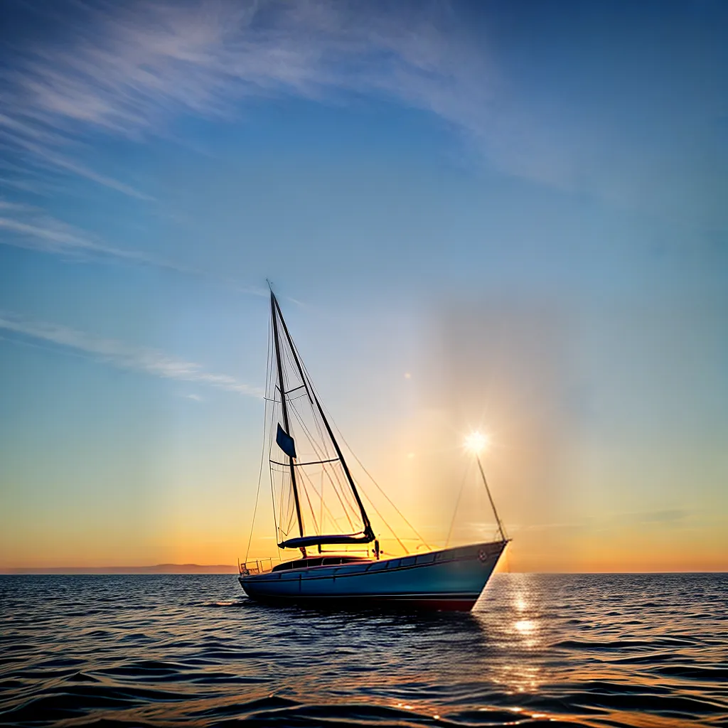 O Mar dos Sonhos: Compreenda o Significado de Sonhar com Viagens de Barco 4 Fotos veleiro mar tranquilo por do sol