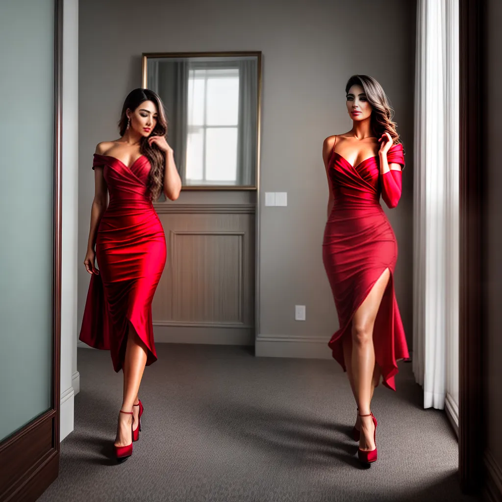 Fotos vestido vermelho autoestima espelho