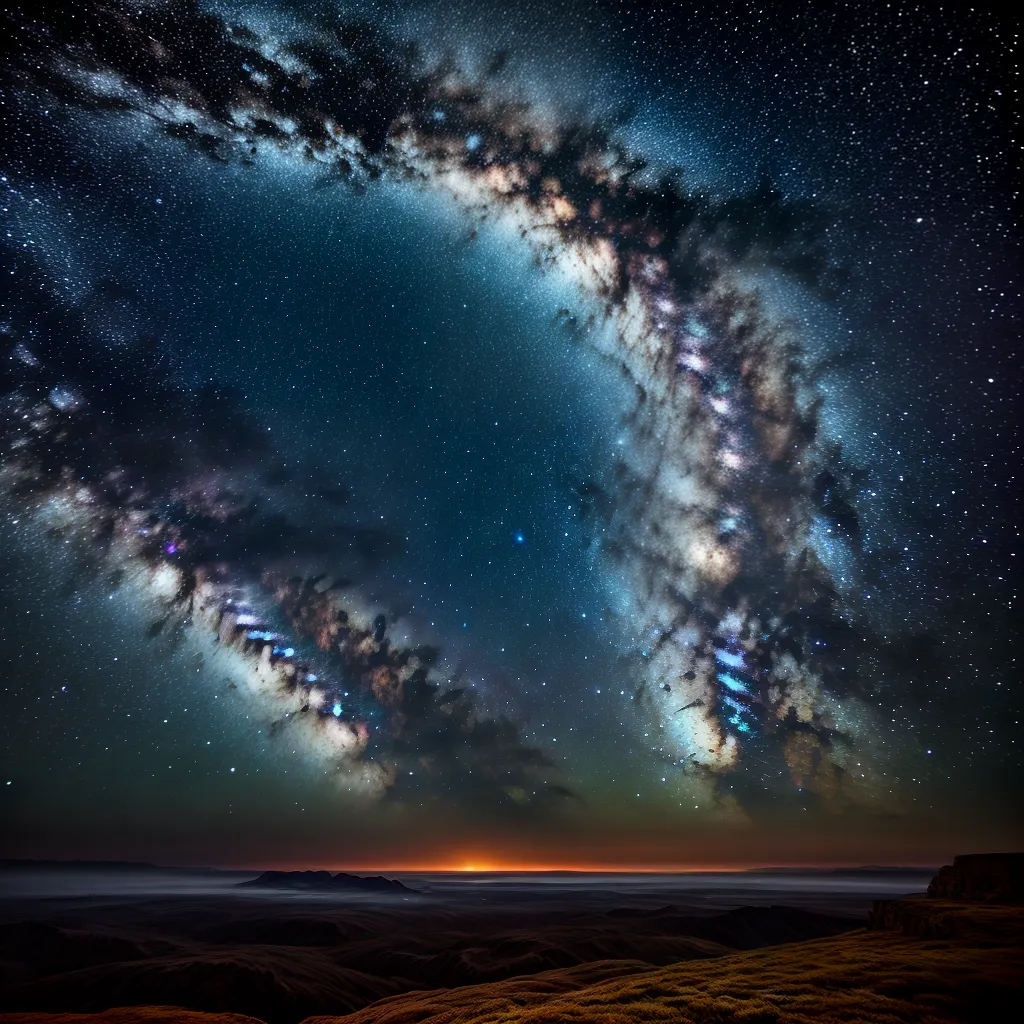 Fotos via lactea estrelas noite