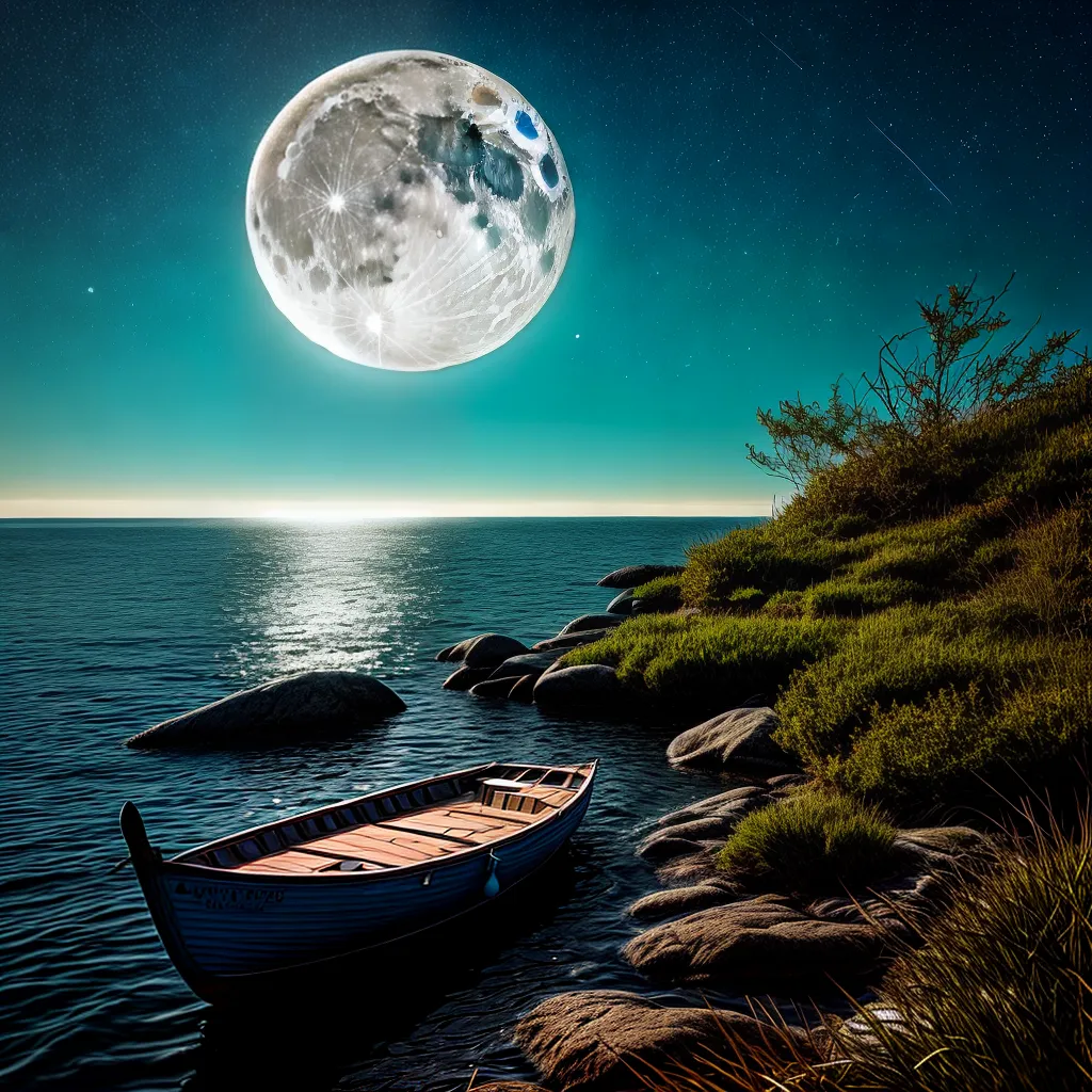 Passeios de Barco e Seus Significados nos Sonhos 4 Fotos viagem barco lua mar sereno