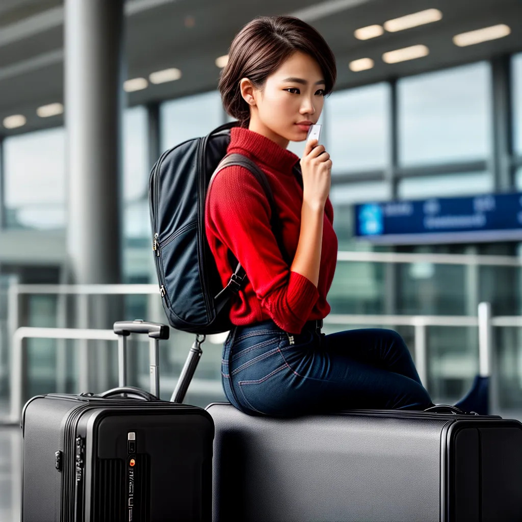 Fotos viagem surpresa passaporte sentado