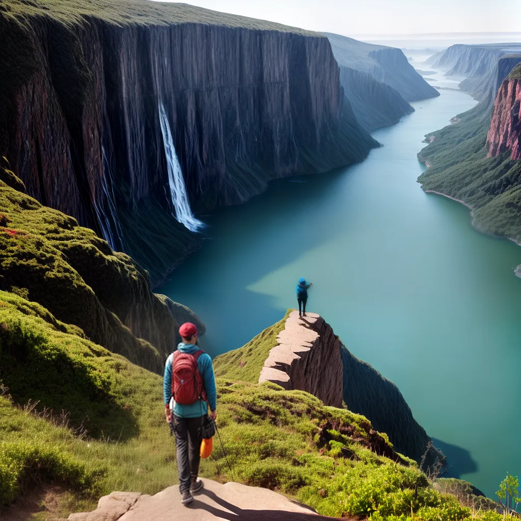 Fotos viagem sustentavel garrafa cliff paisagem