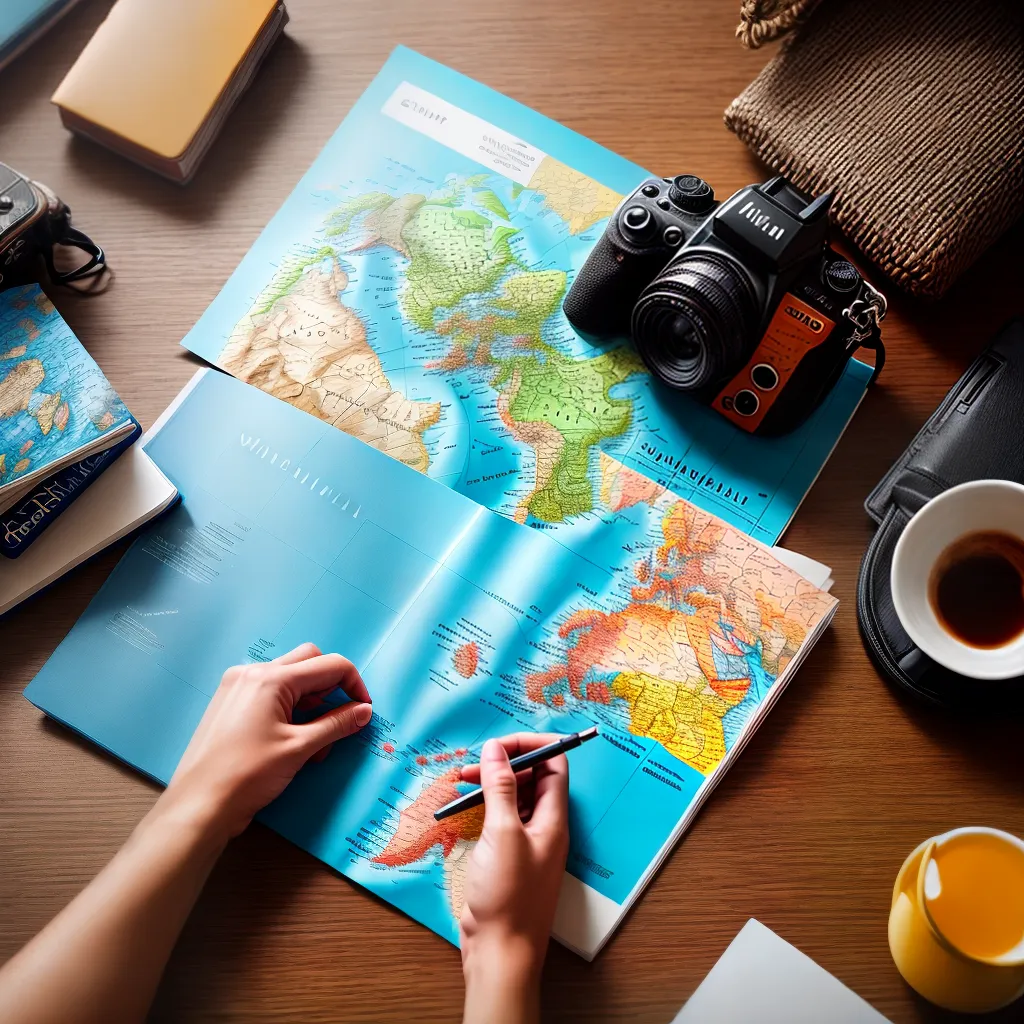 Fotos viajante mapa mundo postais culturas