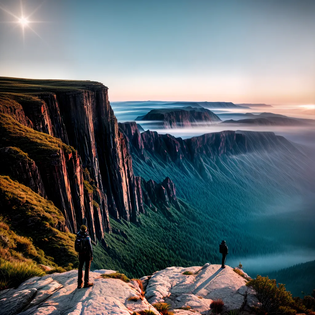 o Significado? (Tema: Viagens e Aventuras) 3 Fotos viajante paisagem por do sol