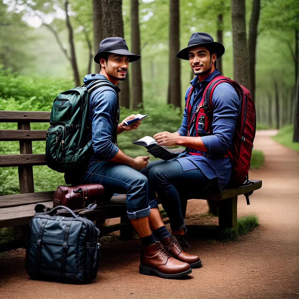 Descobrindo as Melhores Dicas para Viajar com Pouco Dinheiro 6 Fotos viajante parque mochila mapa aventura