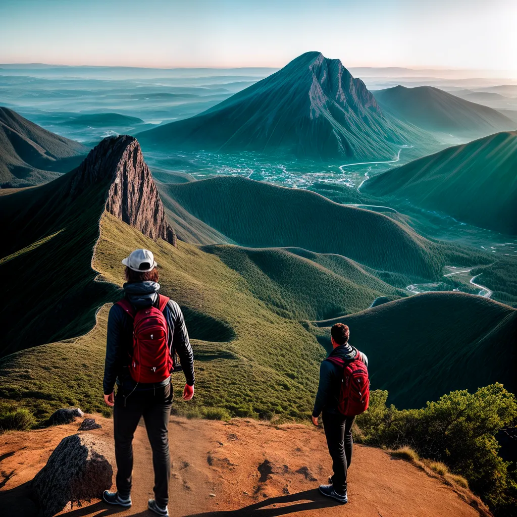 Desvendando o significado dos sonhos com Lugares Remotos e Aventuras 4 Fotos viajante pico paisagem por do sol