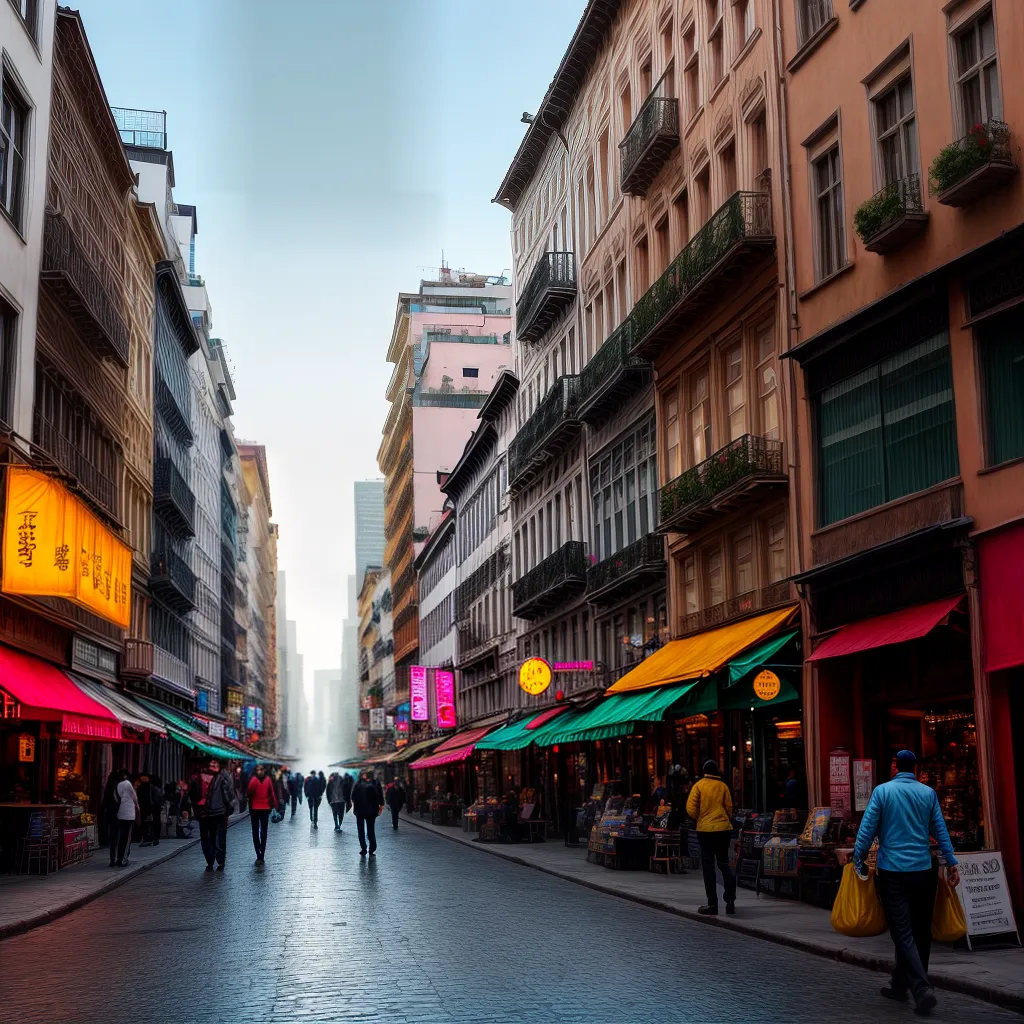 Conheça o Significado de Sonhar com Cidades Estrangeiras 4 Fotos viajante rua colorida