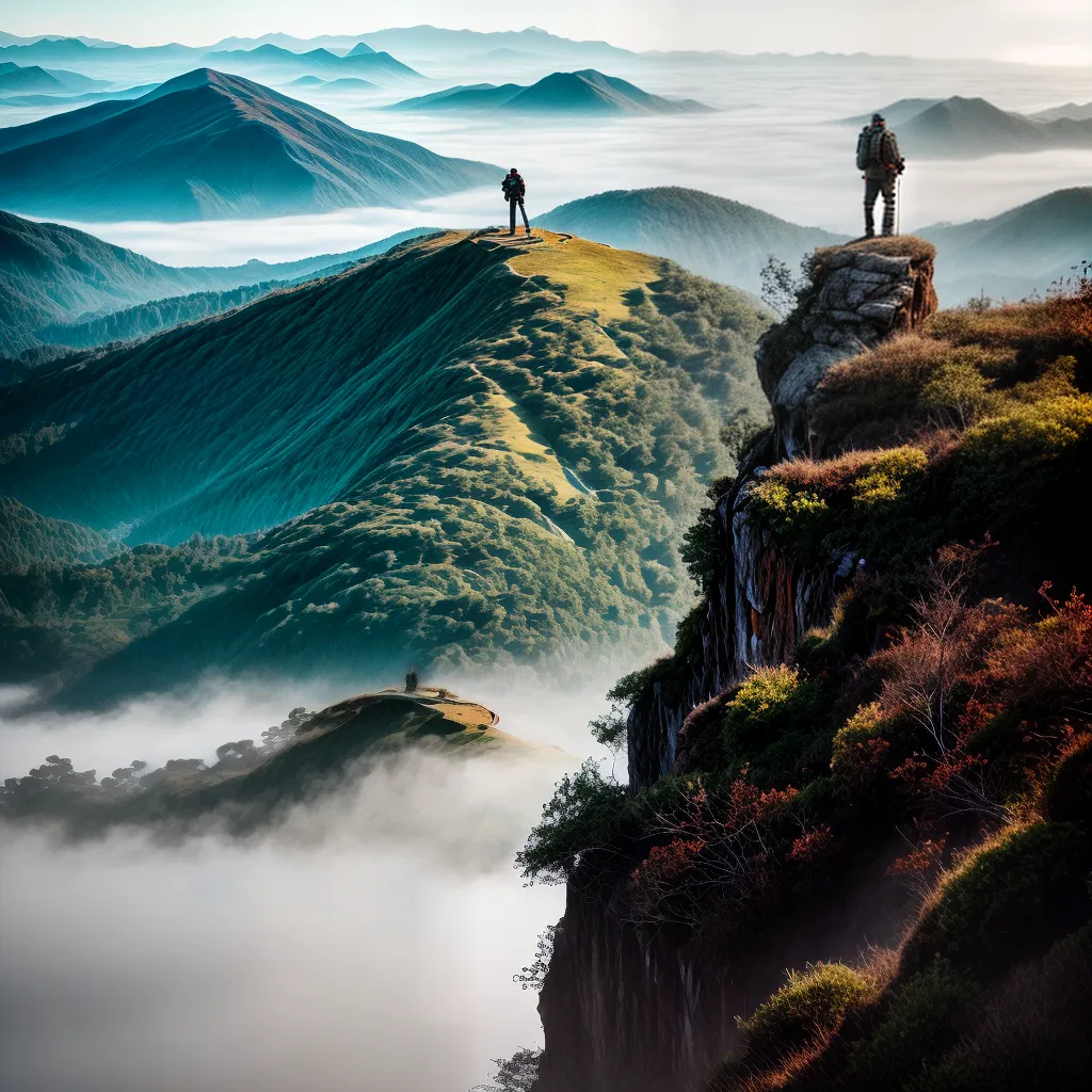 Fotos visao topo montanha conquista